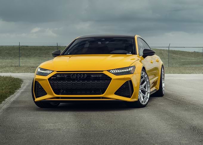 Yellow Audi RS7