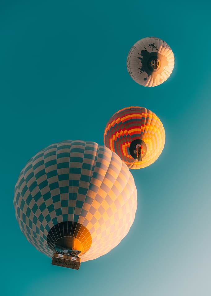 Soaring into the blue.