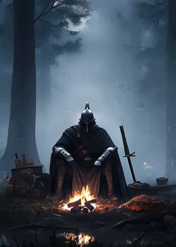 Knight by the Fire
