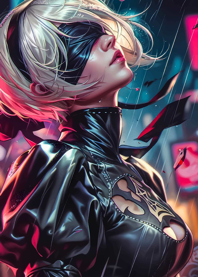2B nier automata Rain