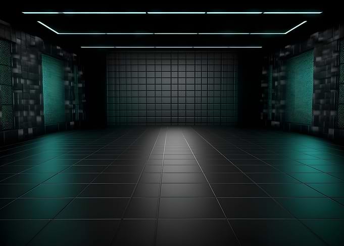Dark Room with Neon Lights background