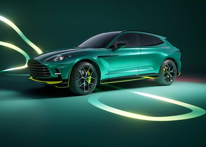 Green Aston Martin SUV