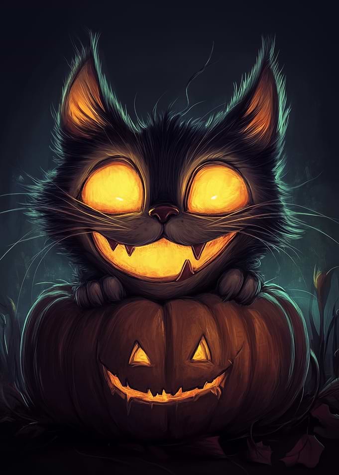 Halloween Cat O Lantern