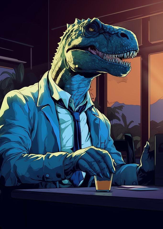 Dinosaur in a Suit