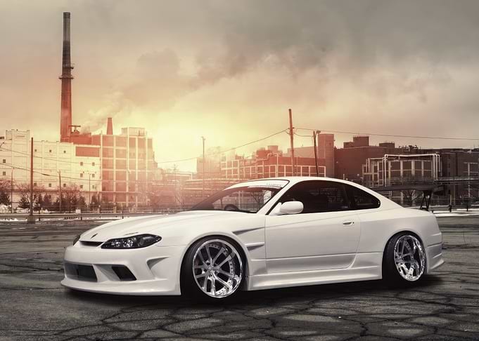 White Nissan 240SX