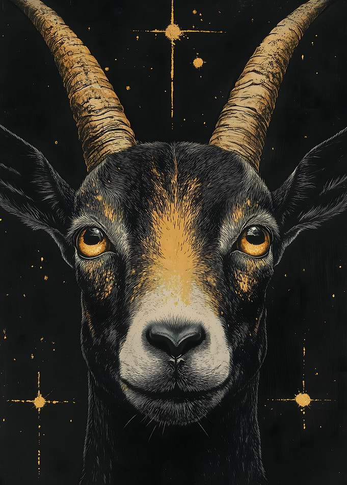 Golden Goat Portrait