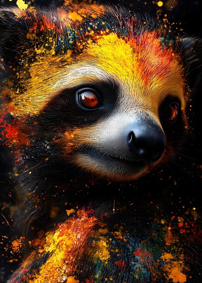Sloth in Color Burst