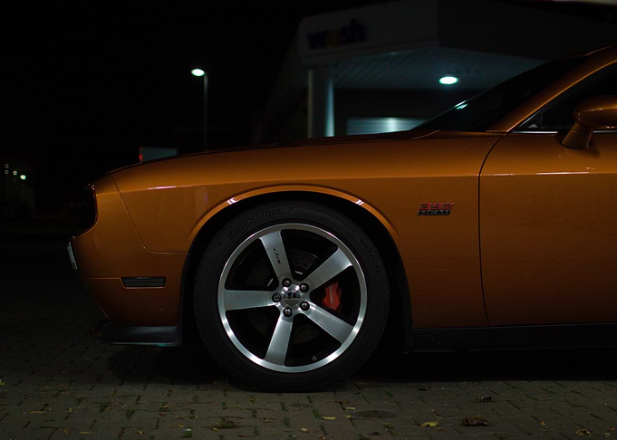 Orange Dodge Challenger