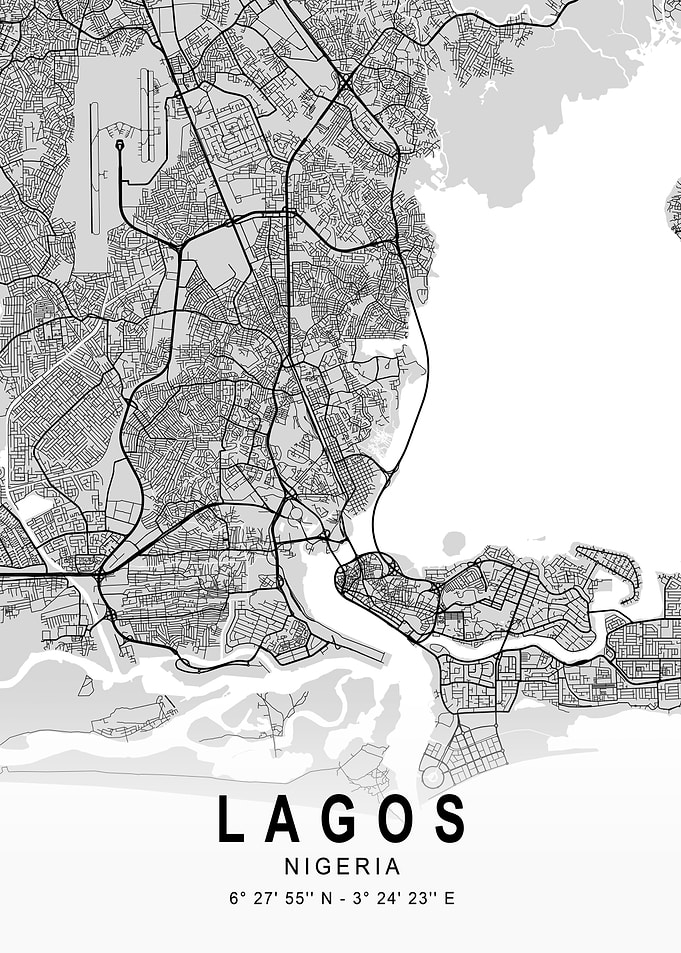 Lagos Light City Map