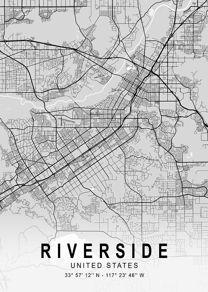 Riverside Light City Map
