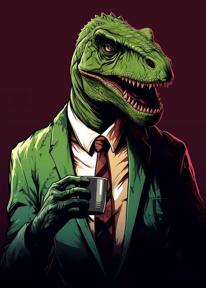 Dinosaur in Suit