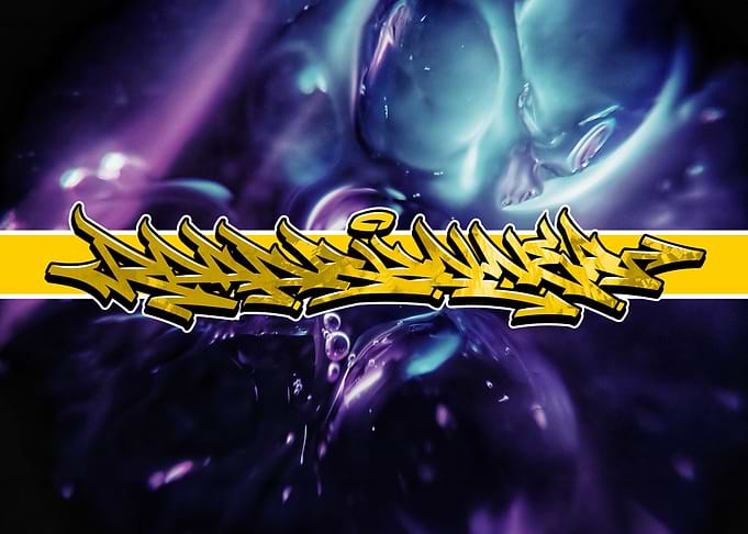 Graffiti Art with Abstract Background