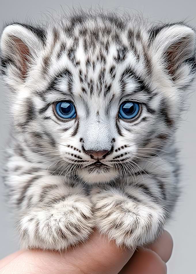 White Tiger Cub Portrait