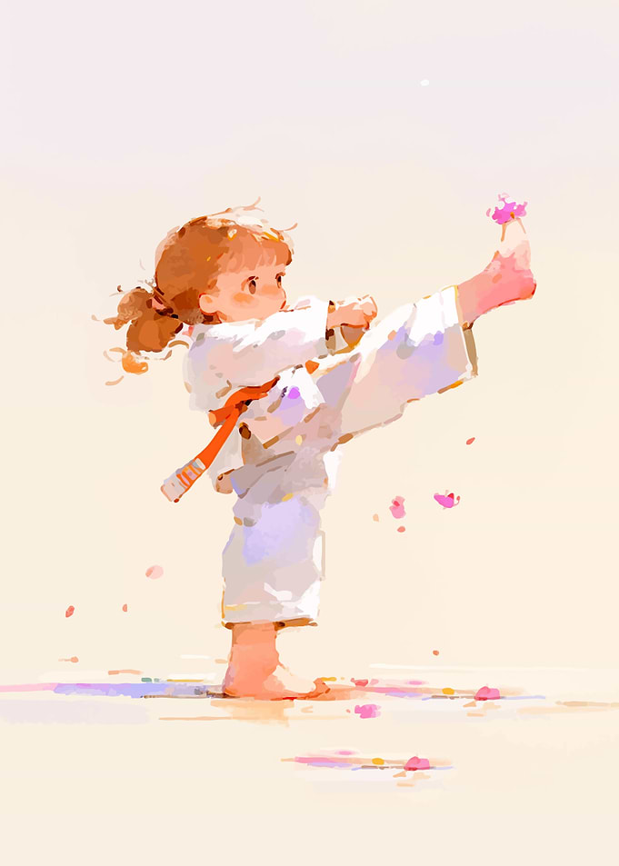 Karate Little Girl