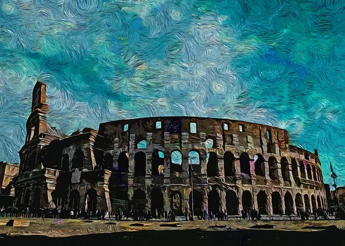 Colosseum painting