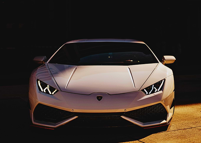 White Lamborghini