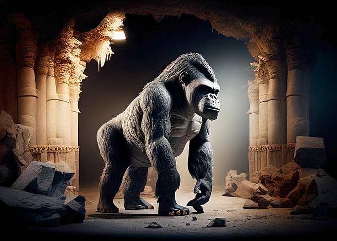 Gorilla in Ruins