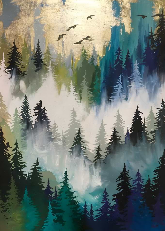 Misty Golden Forest