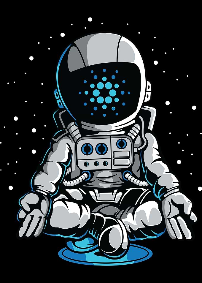 Astronaut Meditating in Space