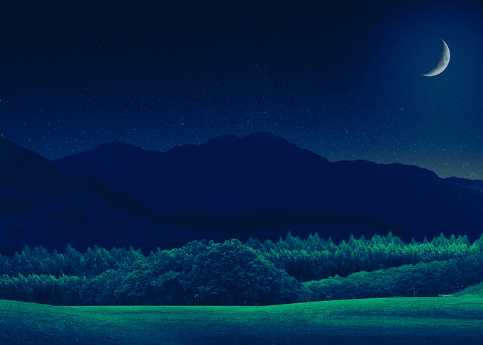 Night Sky Mountains