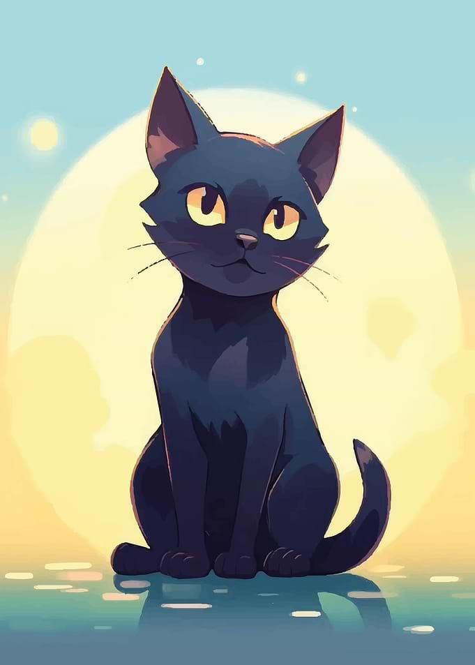 Black Cat Illustration