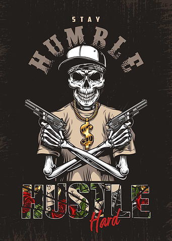 Stay Humble Hustle Hard Skull