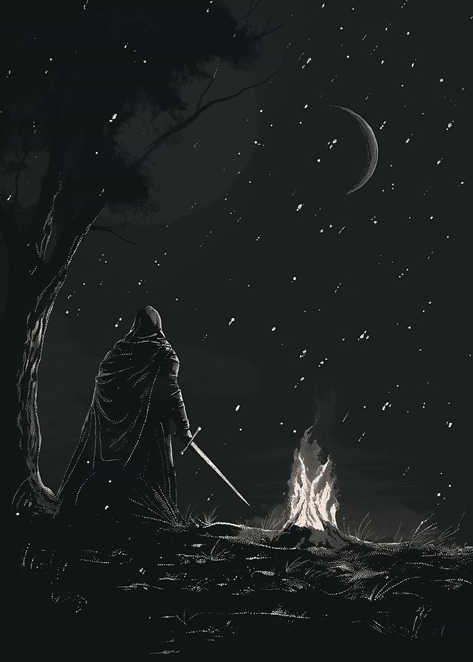 Knight by the Fire