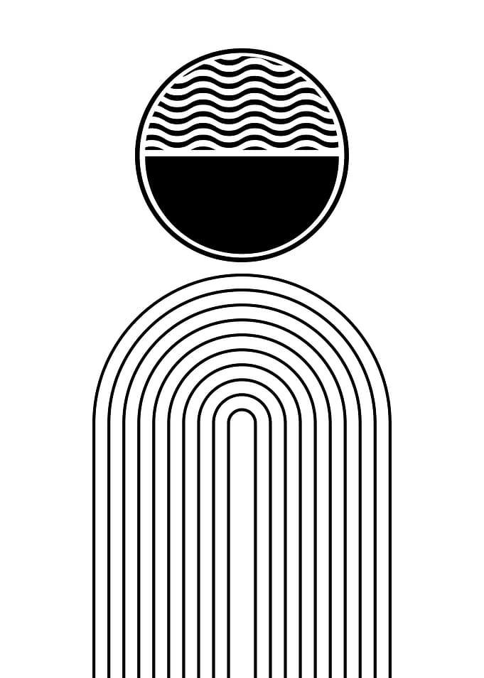 Abstract Black and White Art