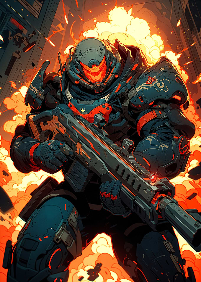 Cyberpunk Soldier Artwork