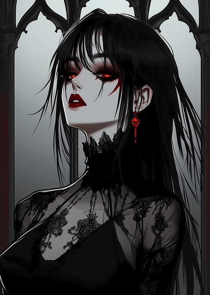 Dark Anime Demon Girl