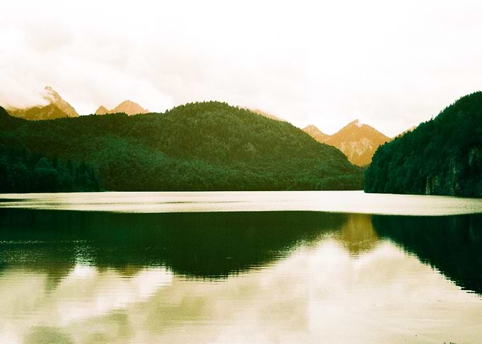 Mountain Lake Reflection in Bavaria