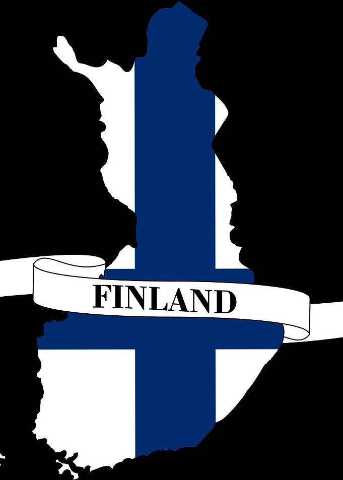 Finland Map Flag