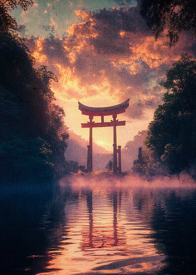 Japanese Gate Sunset