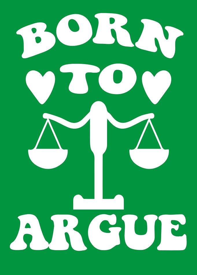 Born to Argue Graphic lawyer