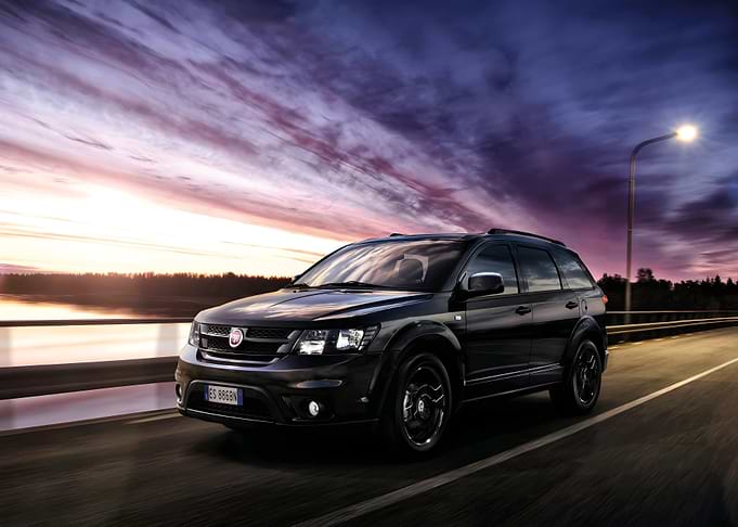Black Fiat SUV on Road
