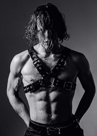Man in Leather Harness
