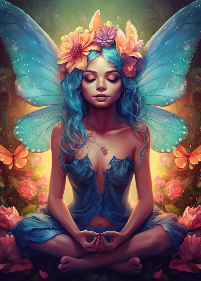 Fairy with Blue Wings