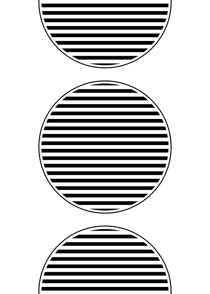 Black and White Striped Circles