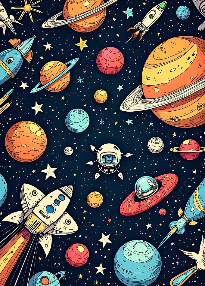 Space Rocket Pattern