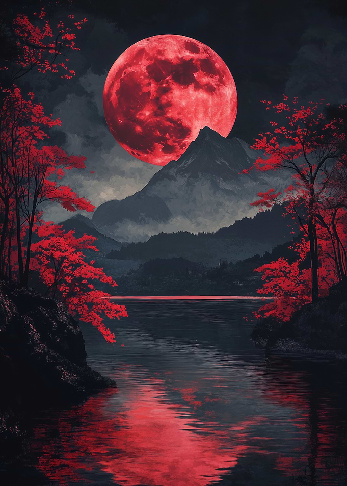 Blood Moon Landscape