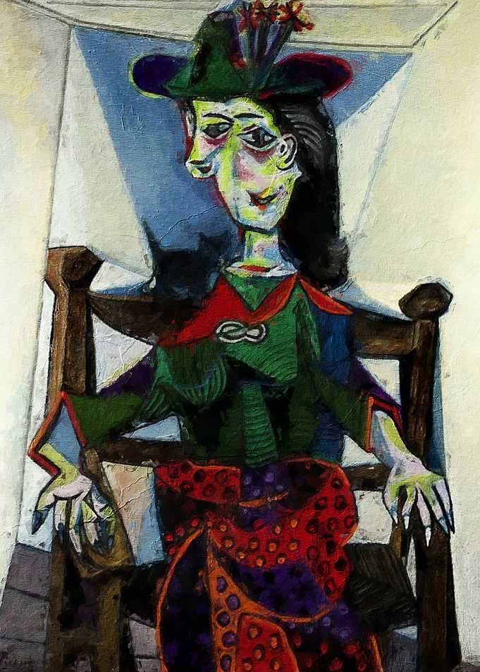 Woman in a Hat Painting