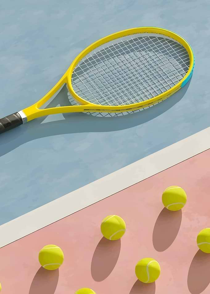 Tennis Racket and Balls