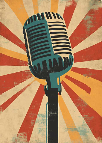 Retro Vintage Microphone
