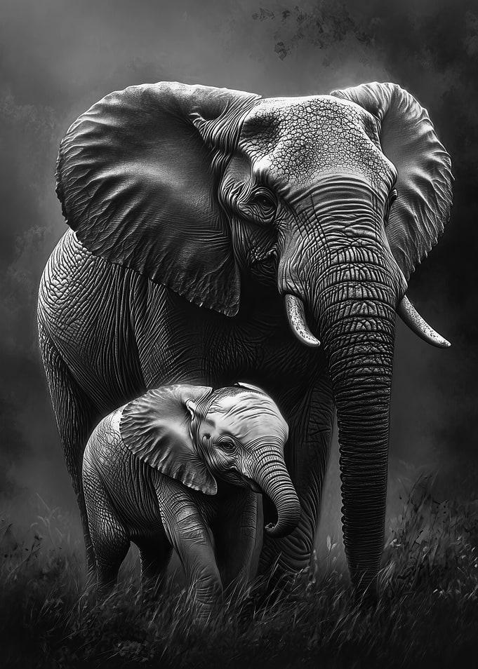 Elephant Family Portrait