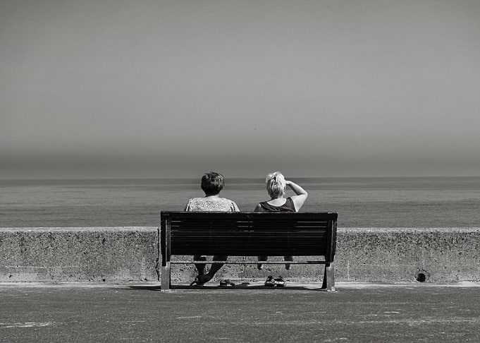Two Women on a Bench