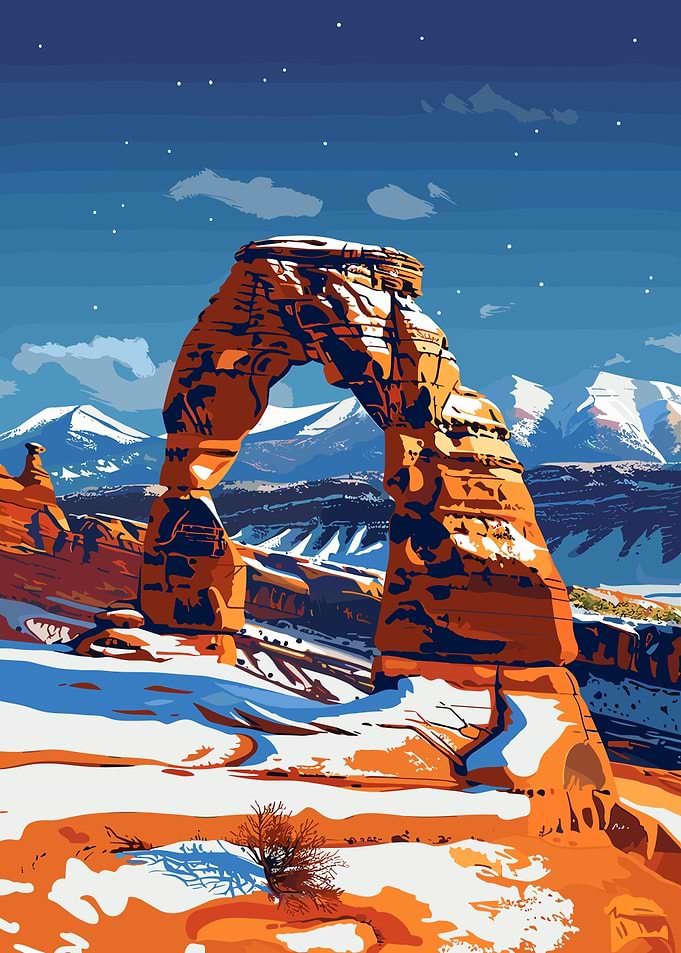 Arches National Park in Winter