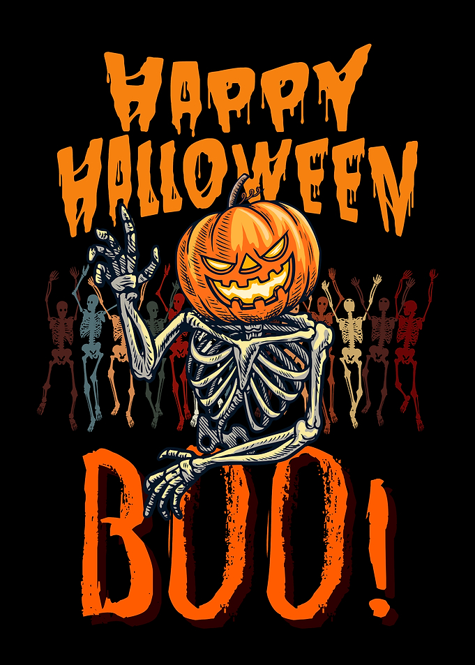 Halloween Skeleton Pumpkin