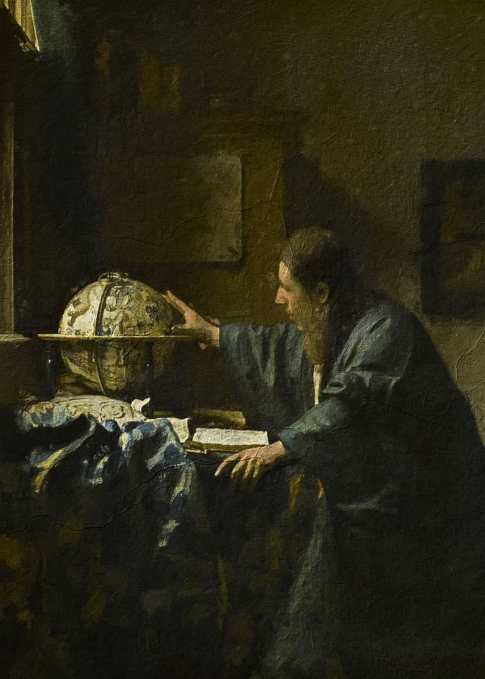 Man Studying Globe