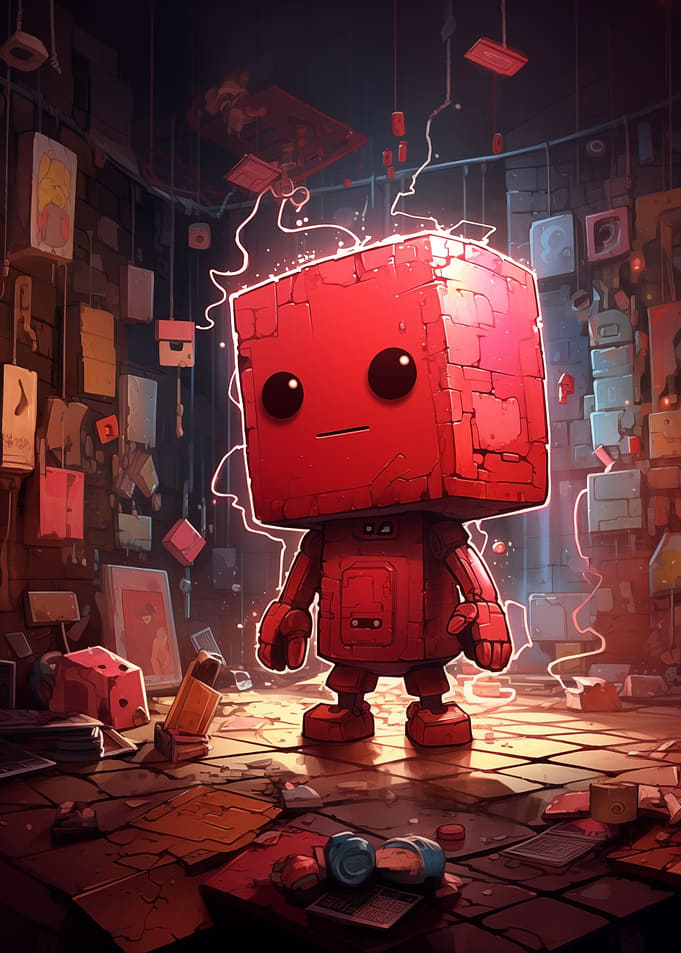 Red Cube Robot
