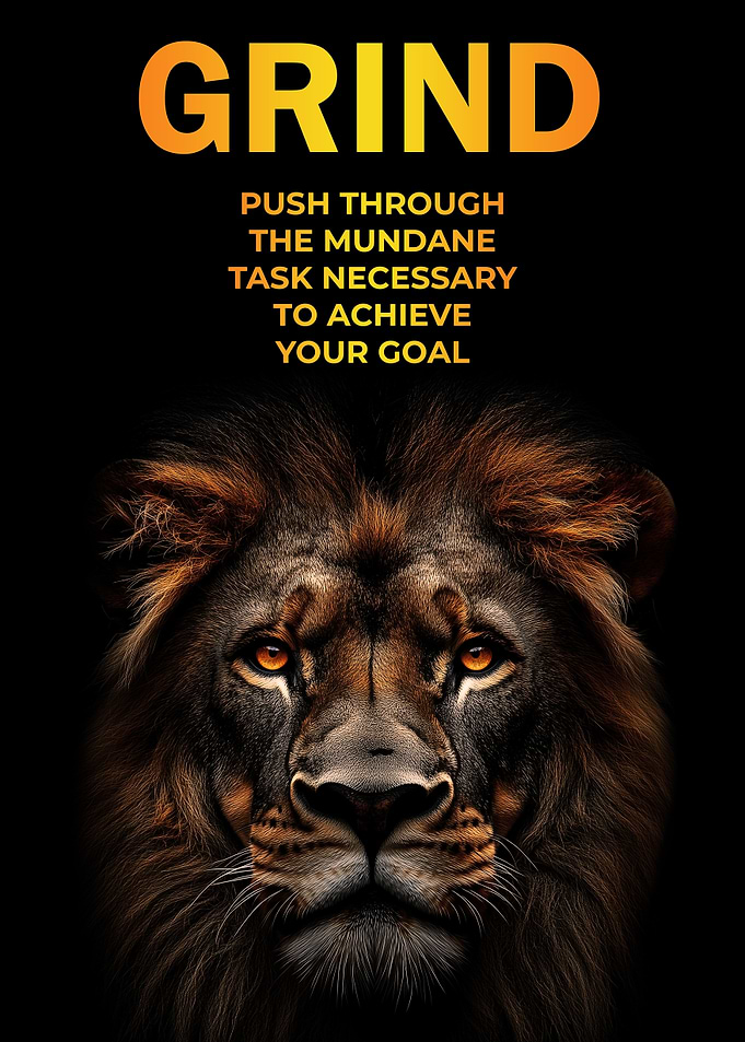 Lion Grind Poster